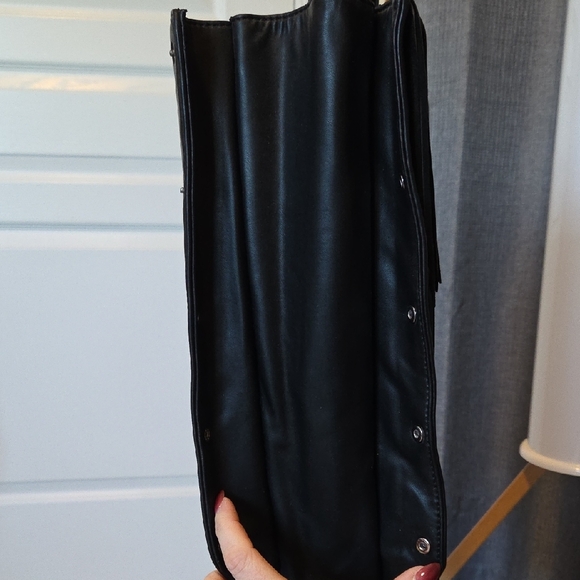 NWOT Elizabeth and James Black Leather Scott Fringe Tote - Picture 5 of 7